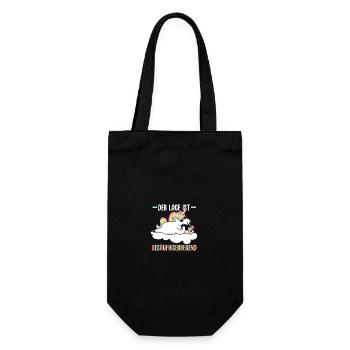 Die Lage Ist Besäufniserregend Einhorn - Geschenkbeutel für Flaschen - Schwarz - Vorne