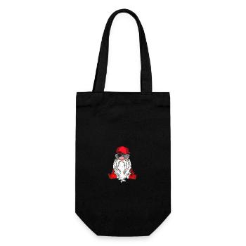 Weihnachten Weihnachtswichtel Weihnachtsgnom - Geschenkbeutel für Flaschen - Schwarz - Vorne