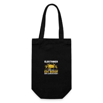 Elektrikermeister Elektrotechniker Elektriker - Geschenkbeutel für Flaschen - Schwarz - Vorne