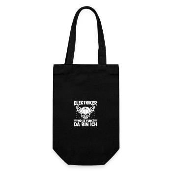 Master Electrician Electrical Engineer Electrician - Gift Bag for Bottles - black - Front