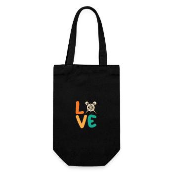 Darts player Darts - Gift Bag for Bottles - black - Front