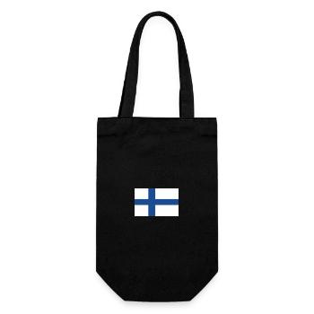 Finnish Flag - Gift Bag for Bottles - black - Front