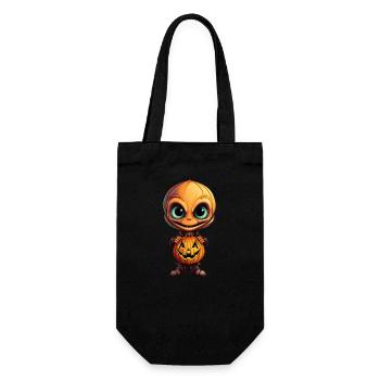 Halloween Alien - Orange Alien - Gift Bag for Bottles - black - Front