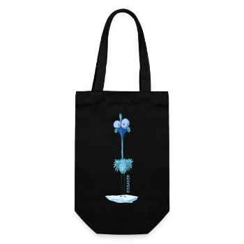 Nageur d’hiver « Crazy Kingfisher goes ice bathing » - Sac à bouteille - noir - Devant