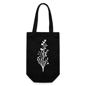 Florist Blume Pflanze Natur Gärtner - Geschenkbeutel für Flaschen - Schwarz - Vorne
