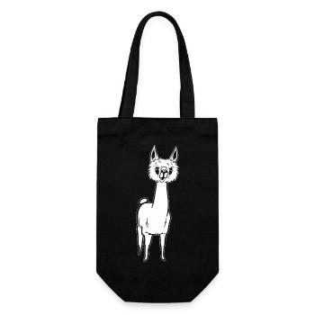 Alpaca cheeky and sweet - Gift Bag for Bottles - black - Front