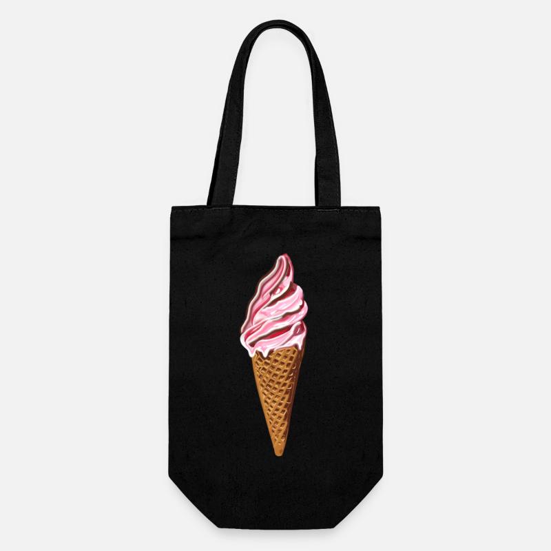 Ice cream cone - Gift Bag for Bottles - black
