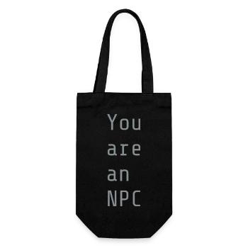 You are an NPC - Geschenkbeutel für Flaschen - Schwarz - Vorne