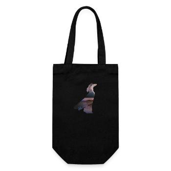 Woman with dress - Gift Bag for Bottles - black - Front