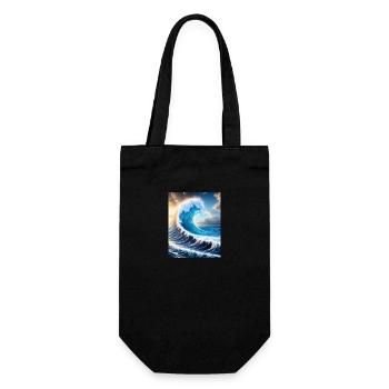 The perfect wave - Geschenkbeutel für Flaschen - Schwarz - Vorne