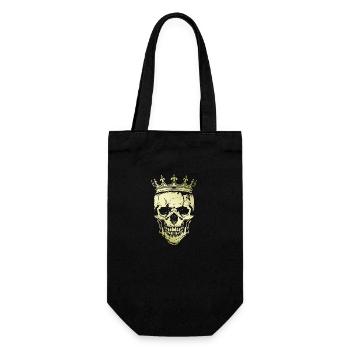 Couronne de Crâne Roi Or - Sac à bouteille - noir - Devant