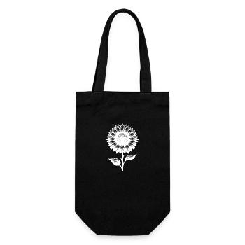 Garden Plant Blooming Sunflower - Gift Bag for Bottles - black - Front