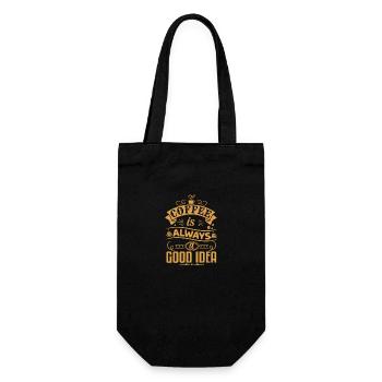 Coffee is always a good idea - Gift Bag for Bottles - black - Front