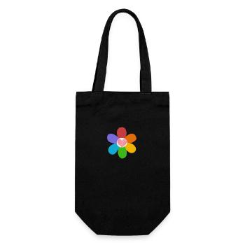 Colorful love flower - Sac à bouteille - noir - Devant