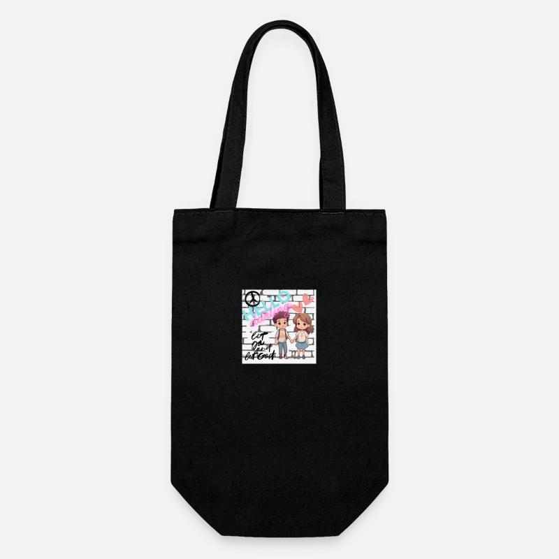 Paar - Geschenkbeutel für Flaschen - Schwarz