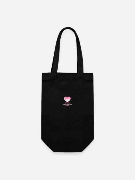 Herz-Eiscreme-rosa Logo - Geschenkbeutel für Flaschen - Schwarz
