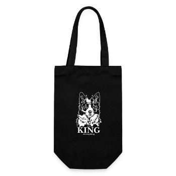 Border Collie King of everything Dog Wilsigns - Gift Bag for Bottles - black - Front