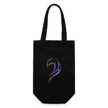Tatouage gothique bleu marbré - Sac à bouteille - noir - Devant