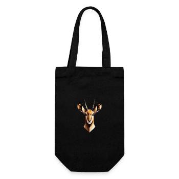 Abstrakte geometrische Antilope - Farbgestaltung - Geschenkbeutel für Flaschen - Schwarz - Vorne