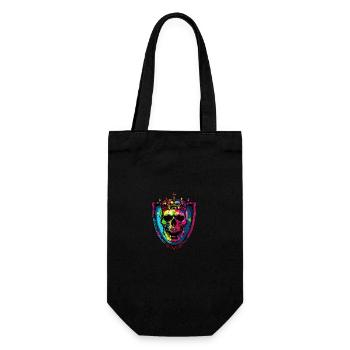 König Totenkopf Krone - Geschenkbeutel für Flaschen - Schwarz - Vorne