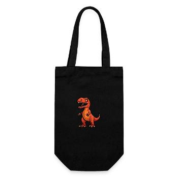 Dinosaurier T-Rex Halloween Lustig - Geschenkbeutel für Flaschen - Schwarz - Vorne