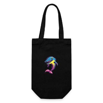 Dolphin Halloween Animal - Gift Bag for Bottles - black - Front