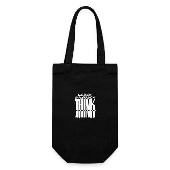 Reading Book Let Your Imagination Fly - Gift Bag for Bottles - black - Front