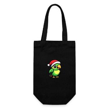Parrot Christmas Cute - Gift Bag for Bottles - black - Front