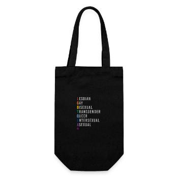 LGBTQIA+ Love Rainbow Flag Genders - Gift Bag for Bottles - black - Front