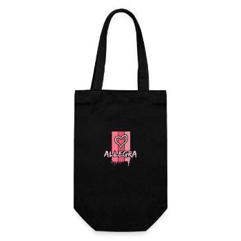 Geschenk für Allegra - Geschenkbeutel für Flaschen - Schwarz - Vorne