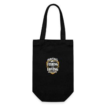 Hunting Fishing and Loving Every Day - Gift Bag for Bottles - black - Front