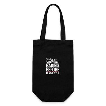 Please I Was Baking Before - Gift Bag for Bottles - black - Front
