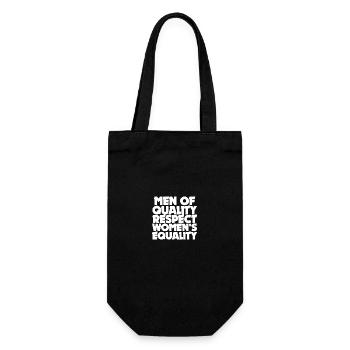 Men Of Quality Respect Women's Equality - Gift Bag for Bottles - black - Front