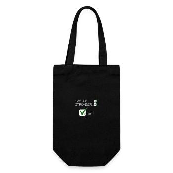 Go Vegan Faster Stronger - Gift Bag for Bottles - black - Front