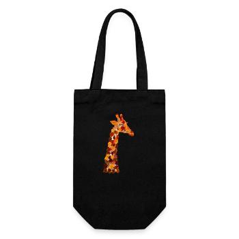 Girafe d’automne - Sac à bouteille - noir - Devant