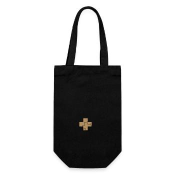 Trust in God - Geschenkbeutel für Flaschen - Schwarz - Vorne