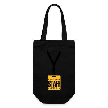 trailer badge staff member crew member mitar - Gift Bag for Bottles - black - Front
