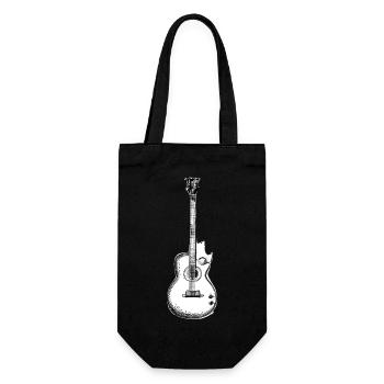 Guitar Guitarist Musical Instrument Plucked Instrument - Gift Bag for Bottles - black - Front