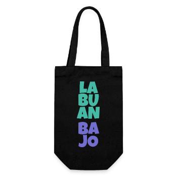 Labuan Bajo, Indonesia - Gift Bag for Bottles - black - Front