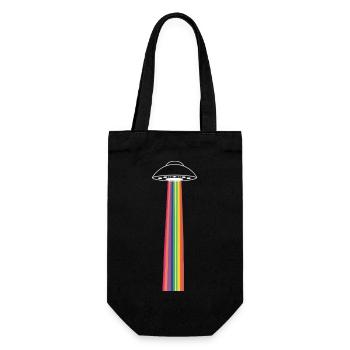 Rainbow ufo - Gift Bag for Bottles - black - Front