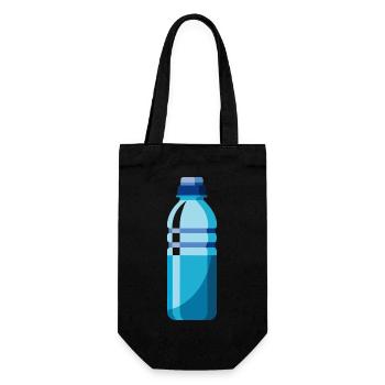 Wasserflasche - Geschenkbeutel für Flaschen - Schwarz - Vorne