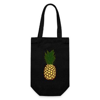 Ananas Sommer Festival Urlaub - Geschenkbeutel für Flaschen - Schwarz - Vorne