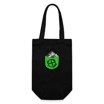 Geocaching Geocache Geocacher - Geschenkbeutel für Flaschen - Schwarz - Vorne