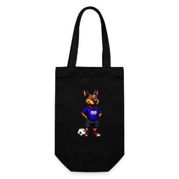 Footballer Dog - Gift Bag for Bottles - black - Front