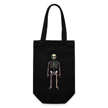 Skeleton Comic Halloween - Gift Bag for Bottles - black - Front