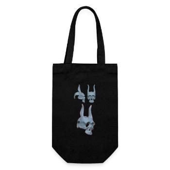 Detailliertes Hasenskelett Design - Geschenkbeutel für Flaschen - Schwarz - Vorne