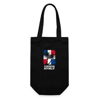 Dominikanische Republik Flagge Dom Rep Fahne Reise - Geschenkbeutel für Flaschen - Schwarz - Vorne
