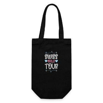 Schweiz Girls Tour Herz - Geschenkbeutel für Flaschen - Schwarz - Vorne