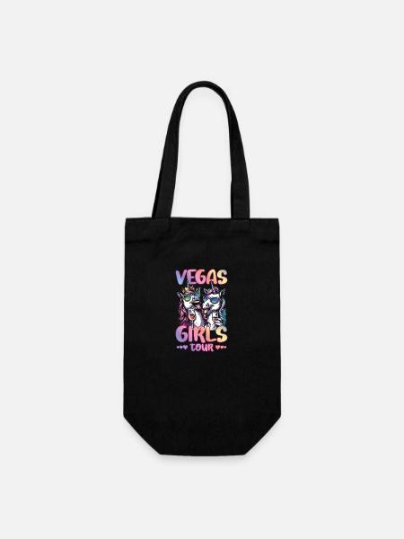 Girls Tour Las Vegas Einhorn Party - Geschenkbeutel für Flaschen - Schwarz