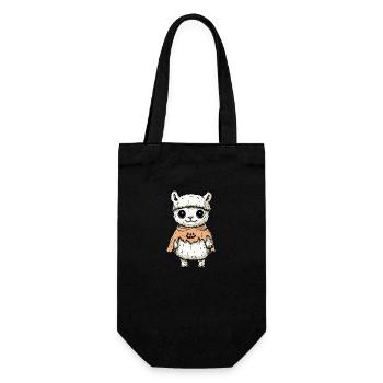 Alpaka Llama Halloween Zombie - Geschenkbeutel für Flaschen - Schwarz - Vorne
